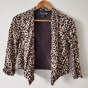 Cheetah print cropped jacket
